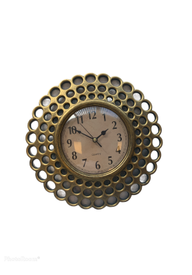 Laikrodis  apvalus klasikinis sendintas (auksinis)